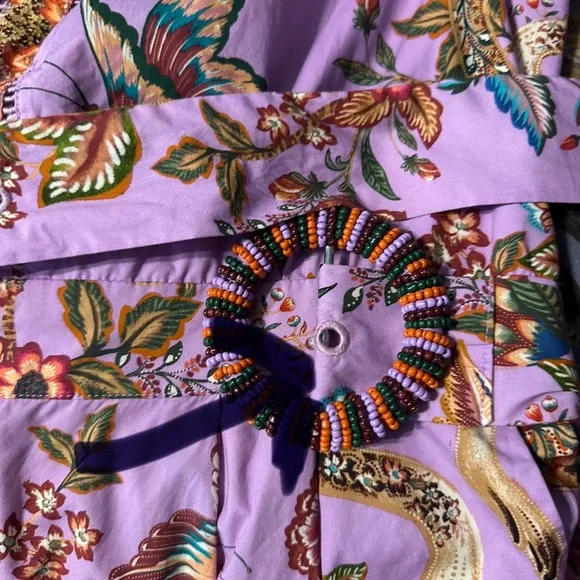 FARM Rio Purple Ruffled Wrap Jumpsuit - Picture 9 of 12